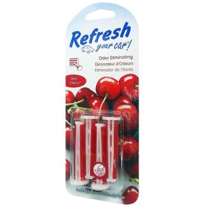 Ambiental automotriz en pinza para ventilador; pack x 4 con aroma a cherry - REFRESH