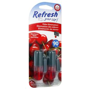 Ambiental automotriz liquido para ventilador de 4 ml c/u; pack x 4 con aroma a pura cereza - REFRESH