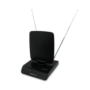 Antena de televisión plástica multidireccional con receptores de imagen analógica en VHF, HDTV 1080, UHF y FM - GREENTEK