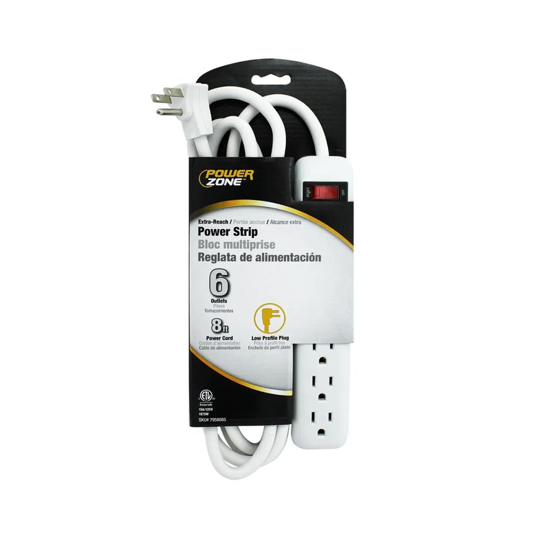 CORTAPICOS DE 6 TOMAS REGLETA EVL POWER STRIP EV-630BK DE 3 METROS DE LARGO