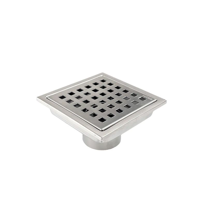 REJILLA DESAGÜE CUADRADA ACERO INOX 12.5 x 12.5 cm (platos de