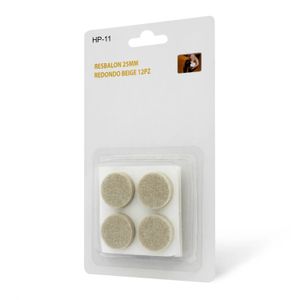 Resbalon 25Mm Redondo Beige 12Pz - WRT