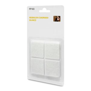 Resbalon Cuadrado Blanco 4Pz - WRT