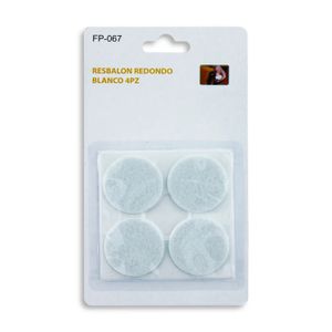 Resbalon Redondo Blanco 4Pz - WRT