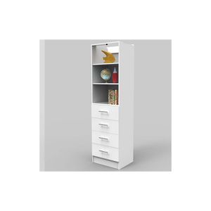 Armario Libre 4 Cajones Blanco - MUEBLE FACIL