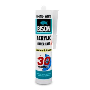 Sellante Acrilico Bison 300Ml Blanco Pintable - BISON