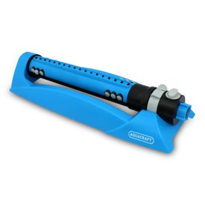 Aspersor oscilatorio plástico de 44 cm con controles de riego de agua de ancho y longitud de hasta los 340 m2 - AQUACRAFT