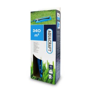Aspersor oscilatorio plástico de 44 cm con controles de riego de agua de ancho y longitud de hasta los 340 m2 - AQUACRAFT