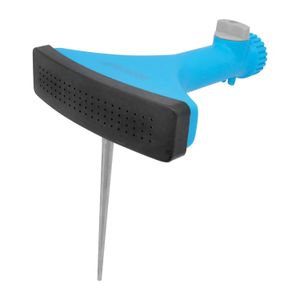 Aspersor para manguera plástico con boquilla tipo abanico, púa de estabilización y válvula de control de flujo - AQUACRAFT