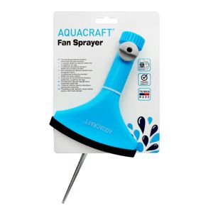 Aspersor para manguera plástico con boquilla tipo abanico, púa de estabilización y válvula de control de flujo - AQUACRAFT