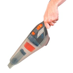 Aspiradora para auto de gran potencia y tamaño compacto con adaptador de 4.8 m. Incluye boquilla, cepillo y filtro - BLACK + DECKER