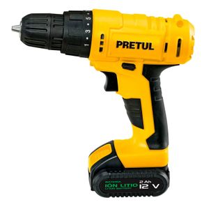 Taladro inalámbrico 3/8", 12 V
- PRETUL