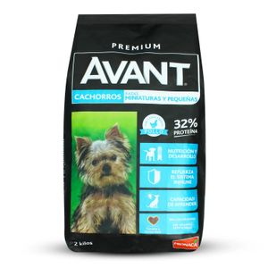 Alimento para perros PREMIUM con sabor a carne de pollo. Ideal para perros CACHORROS de razas mini y pequeñas; 2 kg - AVANT