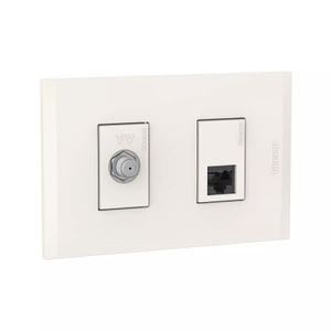 Toma Coaxial P/Tv Y Datos Marfil Mobile - MOBILE