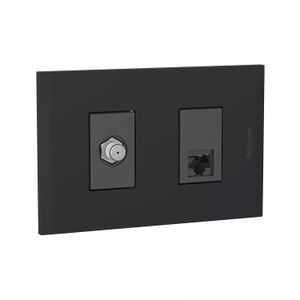 Toma Coaxial P/Tv Y Datos Negro Mobile - MOBILE