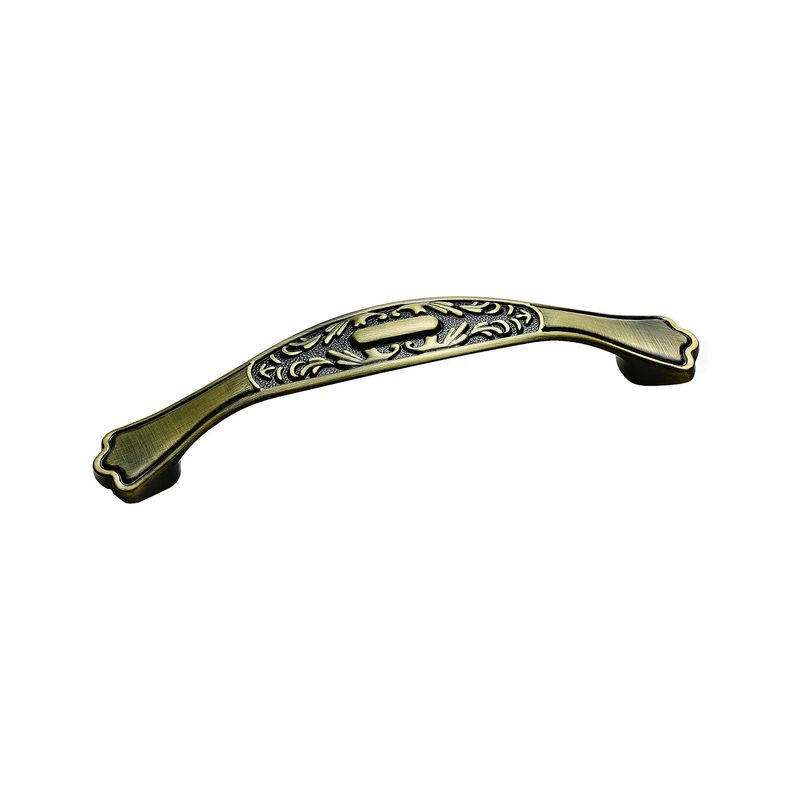 Tiradera-96Mm-Curvo-Decorado-Bronce
