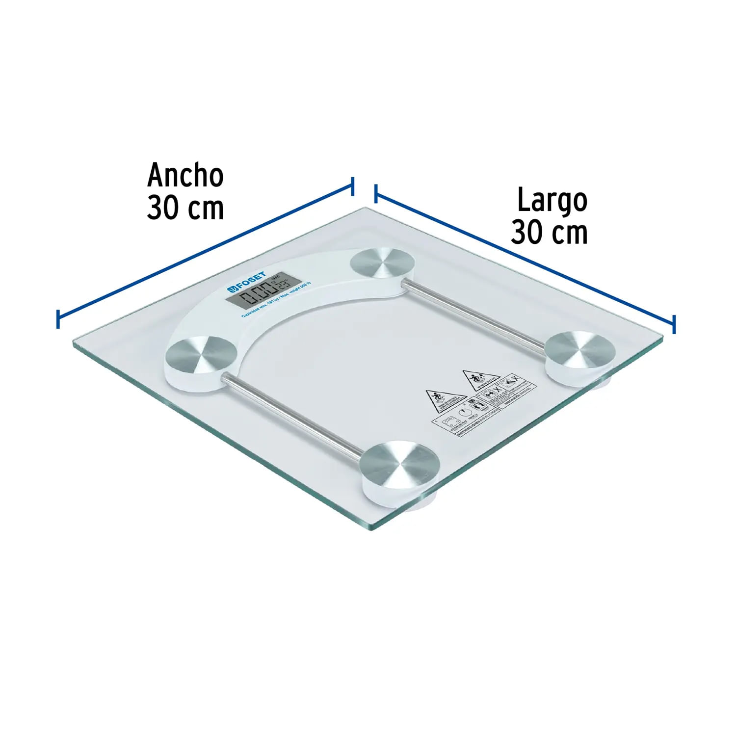 Balanza Digital de Baño Tramontina Adatto Inox. 180kg