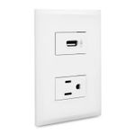 Tomacorriente-doble-socket-de-100-a-240V-a-150-mA-aterrizado-y-polarizado---toma-USB-tipo-A-para-carga-de-smartphone