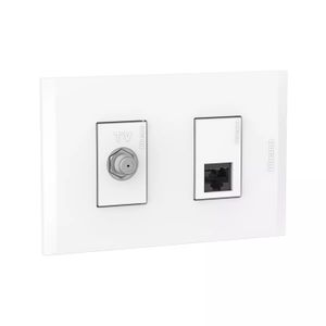 Toma Tv+T Rj45 Cat6 Pl1+1P Blanco Nobile - BTICINO