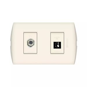 Toma Tv +Rj11 Marfil M/Style - BTICINO