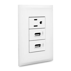 Toma Us 2P+T Tr+Doble Usb Blanco Nobile - BTICINO