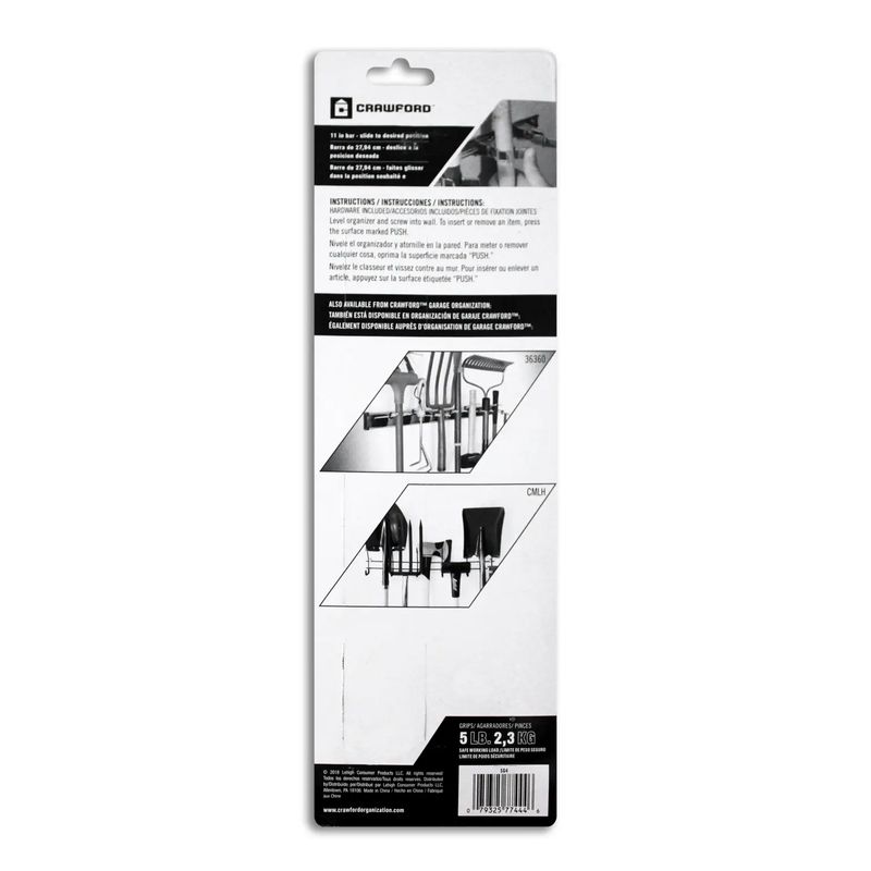 Barra-organizadora-metalica-para-pared-con-5-soportes-tipo-clip-de-anclaje-automatico-para-escobas-palas-trapeadores-etc