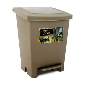 Basurero Trash Pedal 20 Lt Taupe - PLAPASA