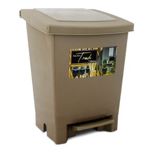 Basurero Trash Pedal 45 Lt Taupe - PLAPASA