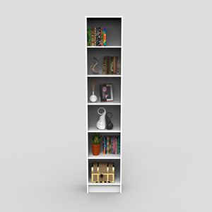 Biblioteca Andy 6 Niv Blanco 200X40X26 - MUEBLE FACIL