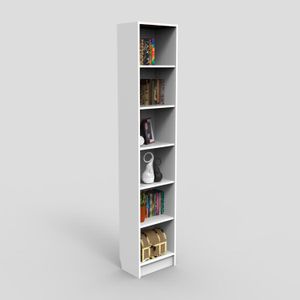 Biblioteca Andy 6 Niv Blanco 200X40X26 - MUEBLE FACIL