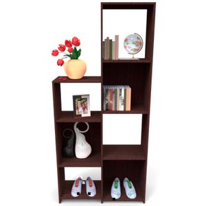 Biblioteca Doble Wengue 184X84X30 - MUEBLE FACIL