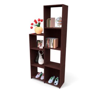 Biblioteca Doble Wengue 184X84X30 - MUEBLE FACIL