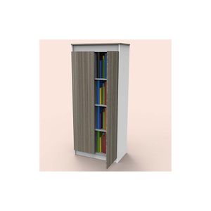 Biblioteca Genesis 2 Puertas Humo - MUEBLE FACIL