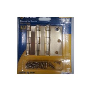 Bisagra Laton Brilloso 3" Fanal 3Pz - FANAL
