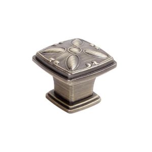 Boton Cuadrado Decorado Negro - WRT