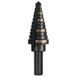 Broca escalonada óxido negro 11 escalones 1/4" a 7/8", - TRUPER