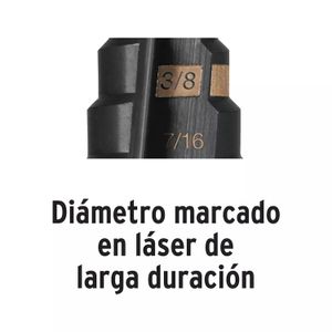 Broca escalonada óxido negro 11 escalones 1/4" a 7/8", - TRUPER