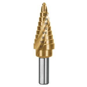 Broca escalonada titanio 9 escalones 1/4" a 3/4" - TRUPER