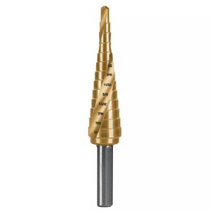 Broca escalonada titanio 13 escalones 1/8" a 1/2" - TRUPER