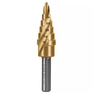 Broca escalonada titanio 6 escalones 3/16" a 1/2" - TRUPER