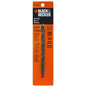 Broca Hss 5/16" Black Decker - BLACK + DECKER