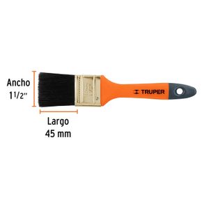 Brocha profesional de 1-1/2" con mango de plástico - TRUPER