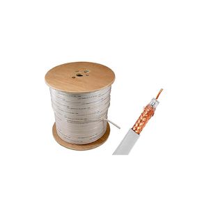 Cable Coaxial Rg6 C/Mt Blanco - LSC