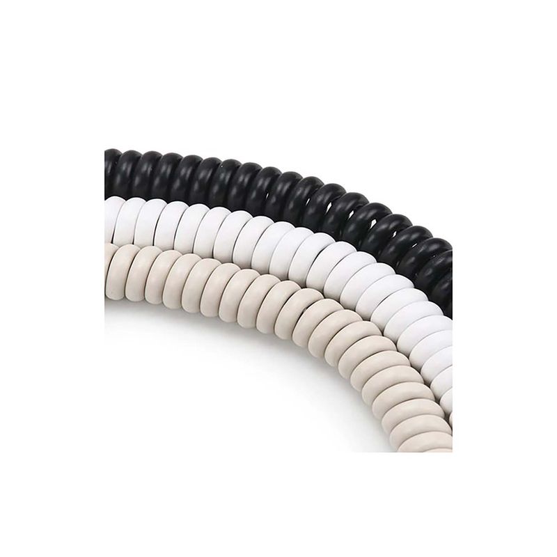 Cable Espiral P/Telefono 3Mt Negro