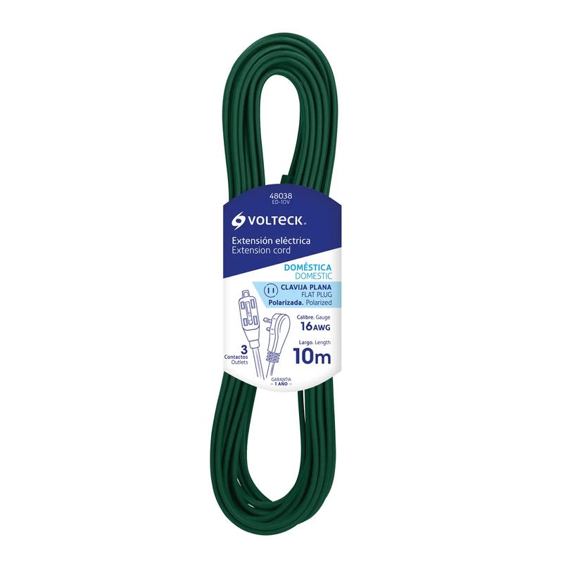 Extension-Elect-2X16-10M-Verde-Volteck