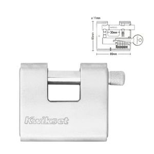 Candado Acorazado 80Mm Kwikset - IDEACE GATO