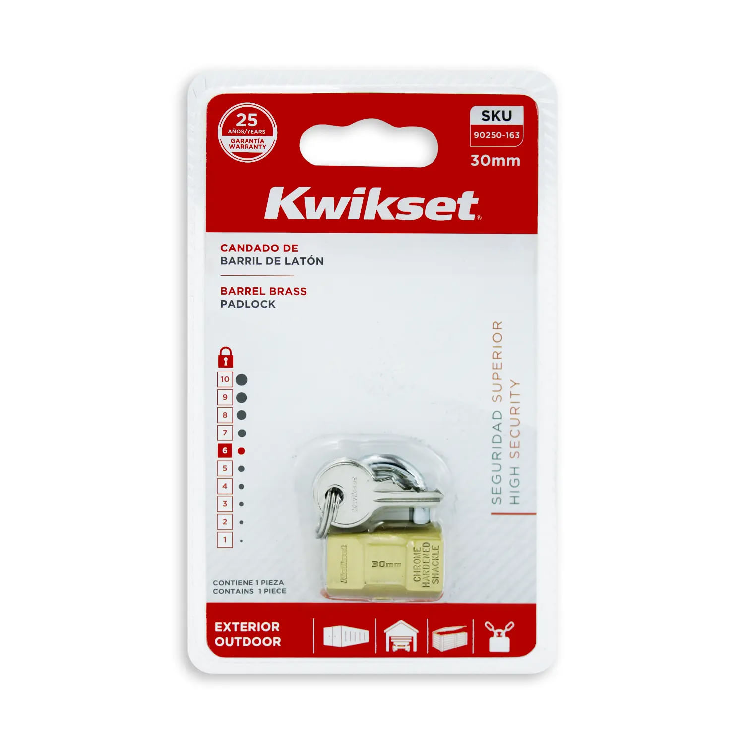 Candado De Llave Ferrestock Latón 30 Mm