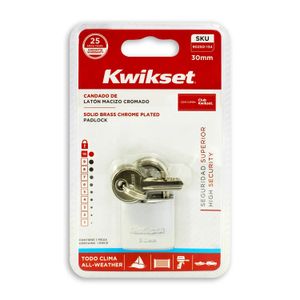 Candado Plano 30Mm Cromado Kwikset - KWIKSET