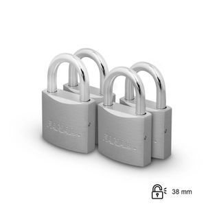 Candado Plano 38Mm Plata X4 Fanal - FANAL