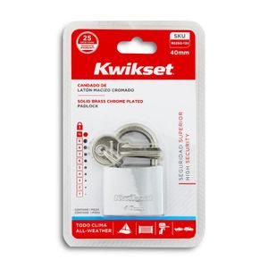 Candado Plano 40Mm Cromado Kwikset - KWIKSET